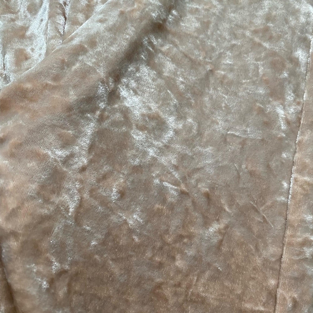 BNWT Gorgeous blush tan peach velvet pants by Kori. Size small. - Picture 3 of 9